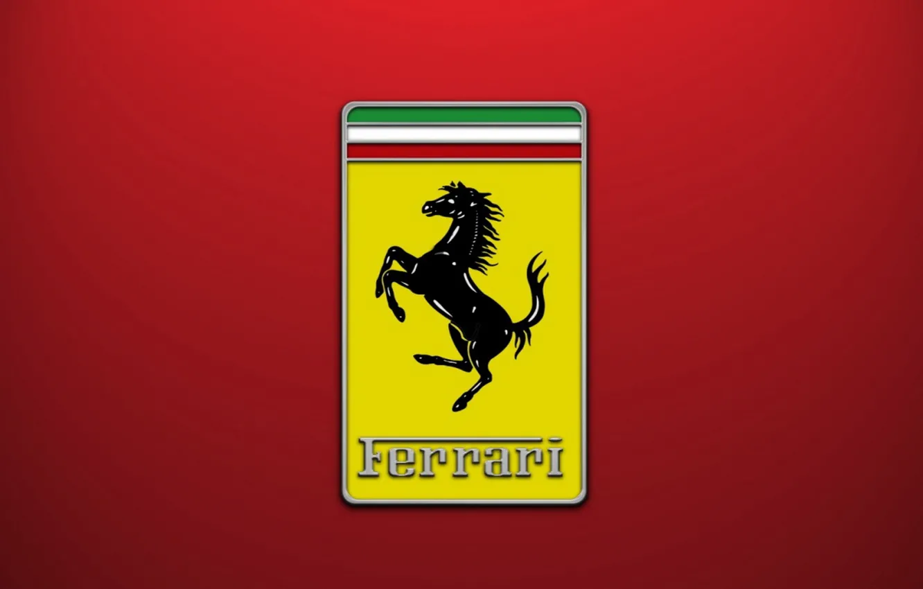 Photo wallpaper logo, Ferrari, Logo