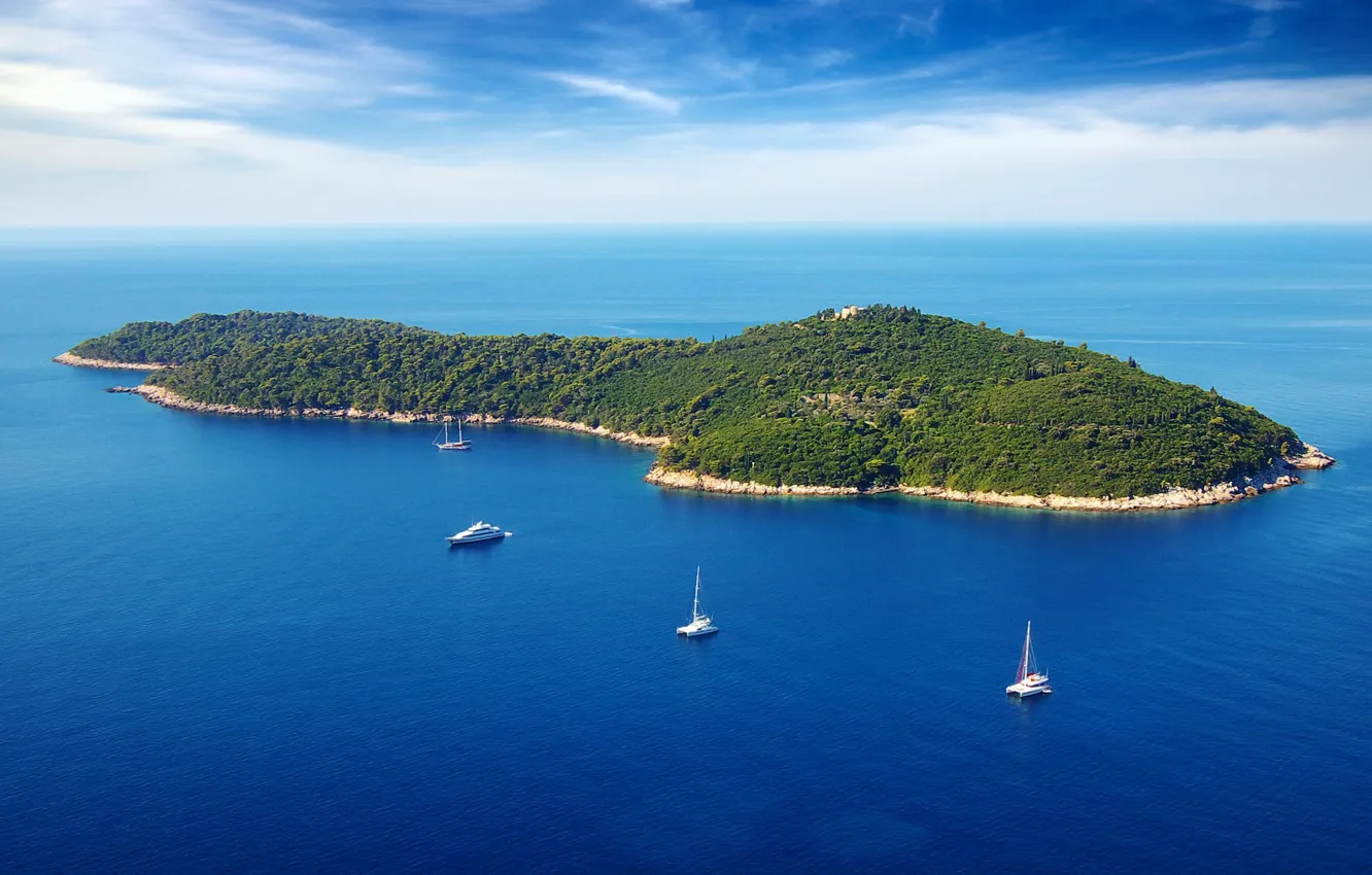 Photo wallpaper sea, island, Croatia, Croatia, Jadran, Lokrum island