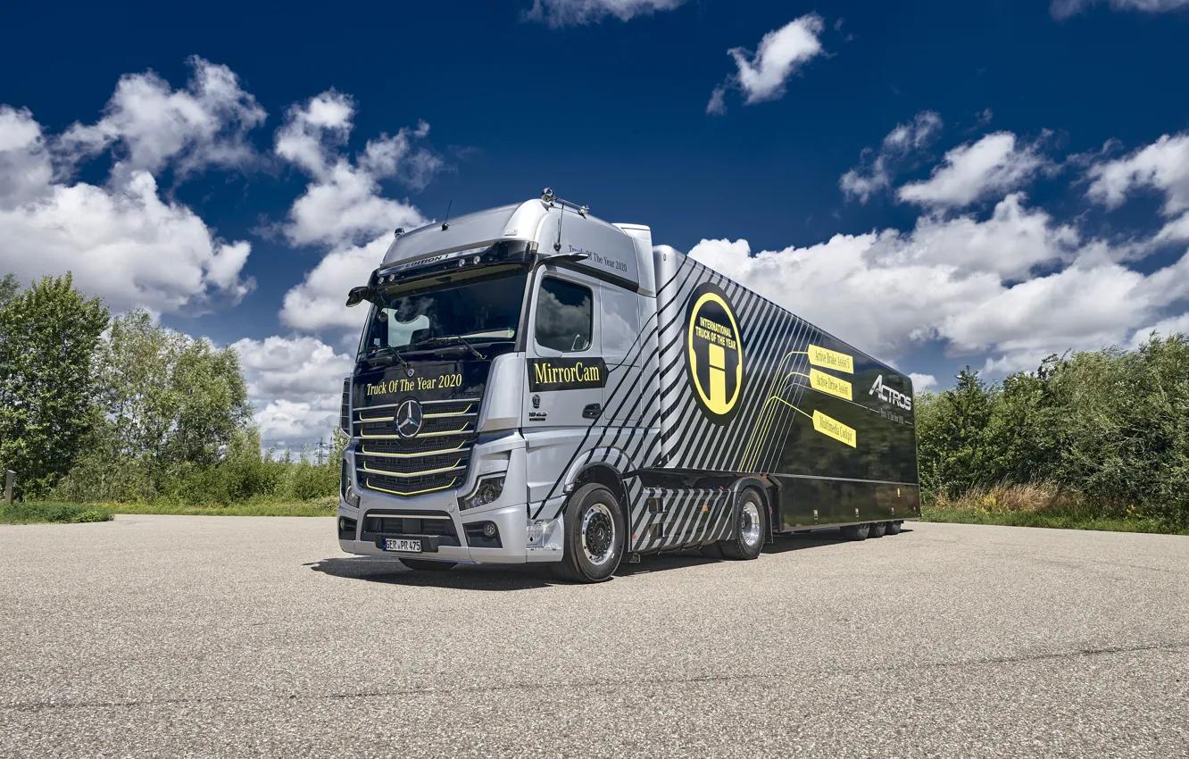 Photo wallpaper mercedes benz, 1863, actros, edition 1, truck of the year
