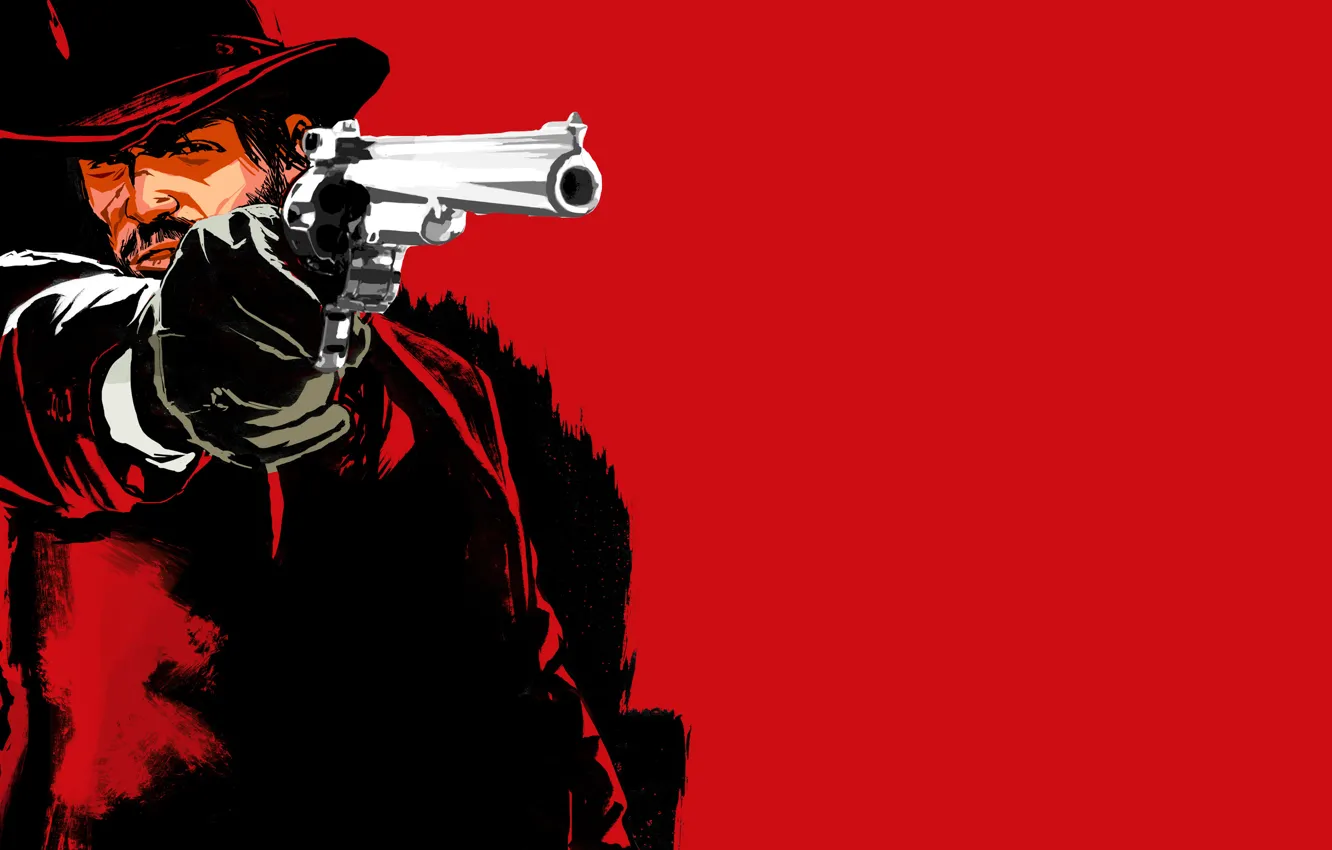 Photo wallpaper gun, revolver, shooter, Red Dead Redemption