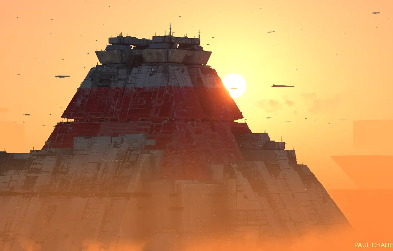 Photo wallpaper transport, construction, base, object, Space base 2