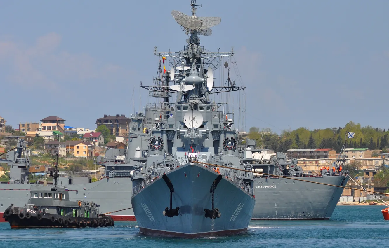 Photo wallpaper Navy, The black sea fleet, Sevastopol, access to the sea, patrol ship, "Clever"