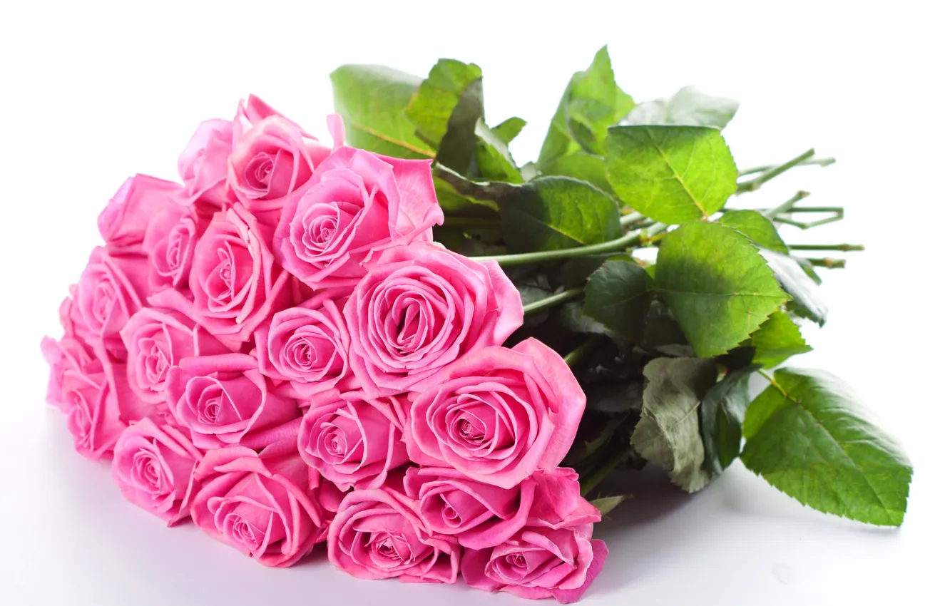 Photo wallpaper pink, flowers, beautiful, bouquet, roses