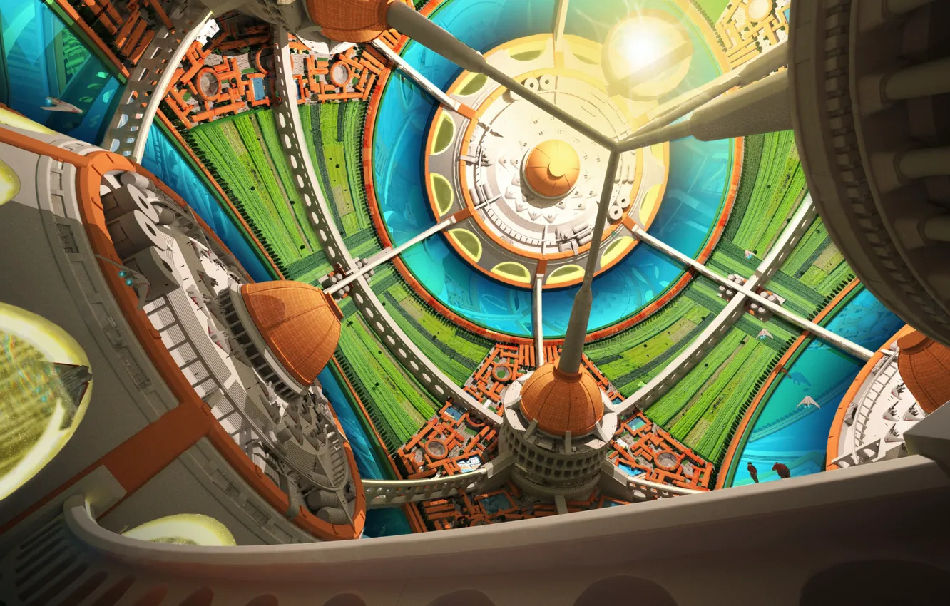 Photo wallpaper design, construction, the volume, the project, Beyond Human