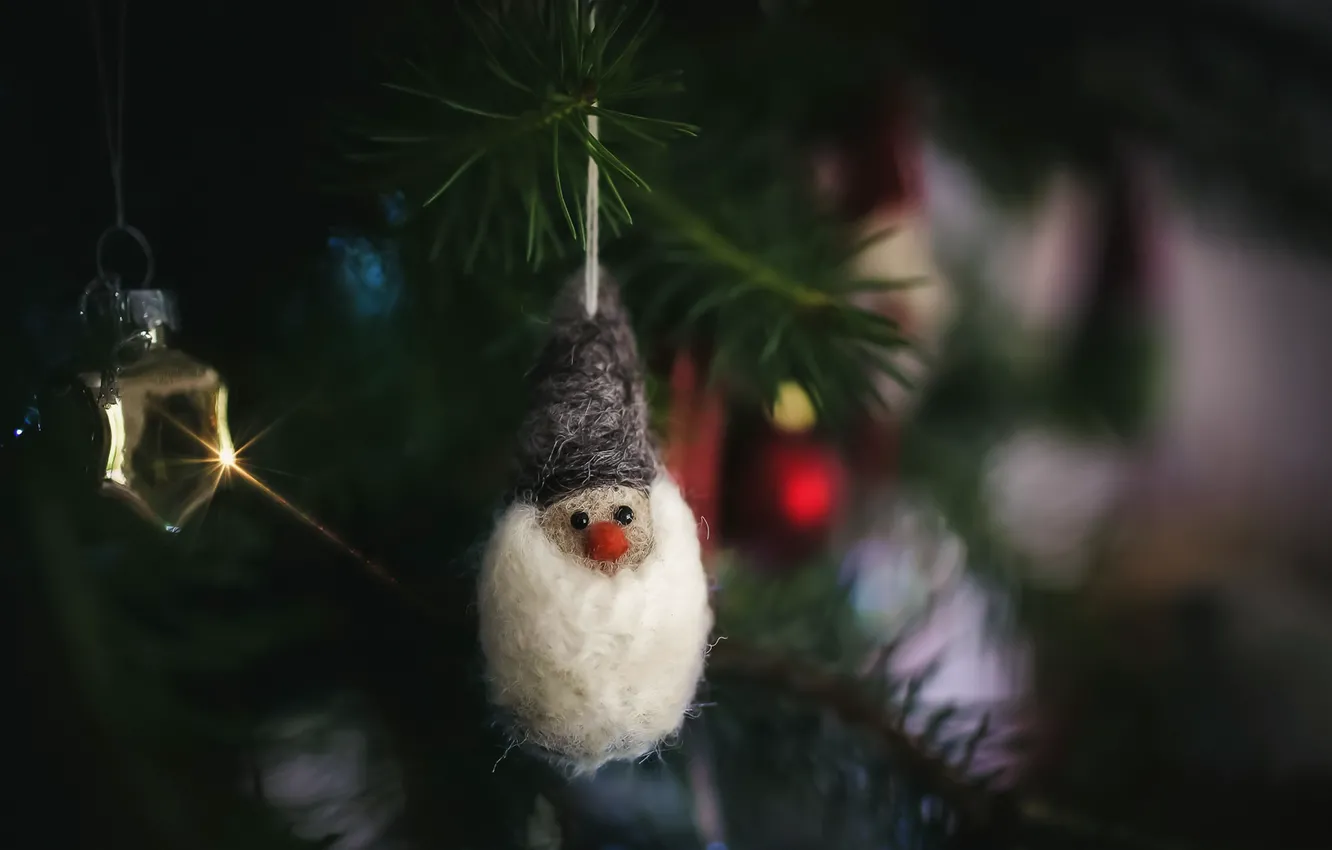 Photo wallpaper holiday, toy, tree