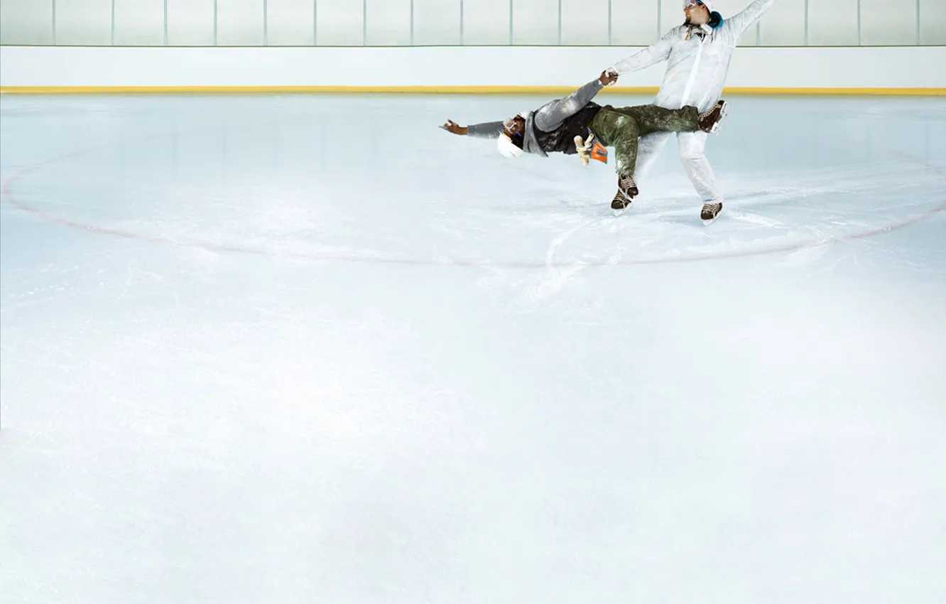 Photo wallpaper dance, humor, Ice, working, skaters