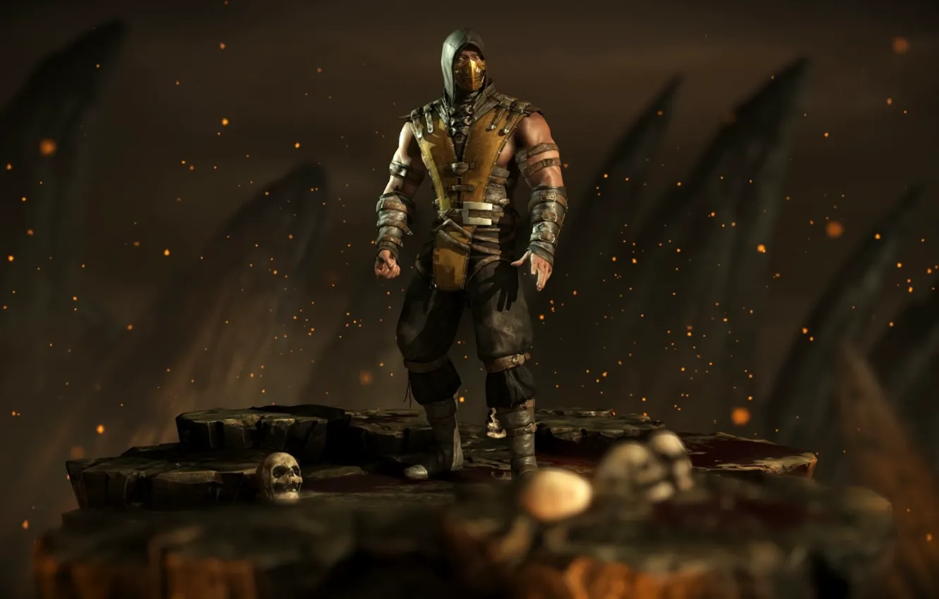 Photo wallpaper Mortal Kombat, Scorpion