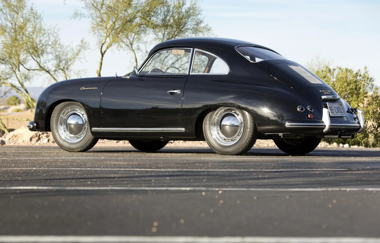 Photo wallpaper Porsche, black, 1955, 356, Porsche 356 1500 Continental Coupe