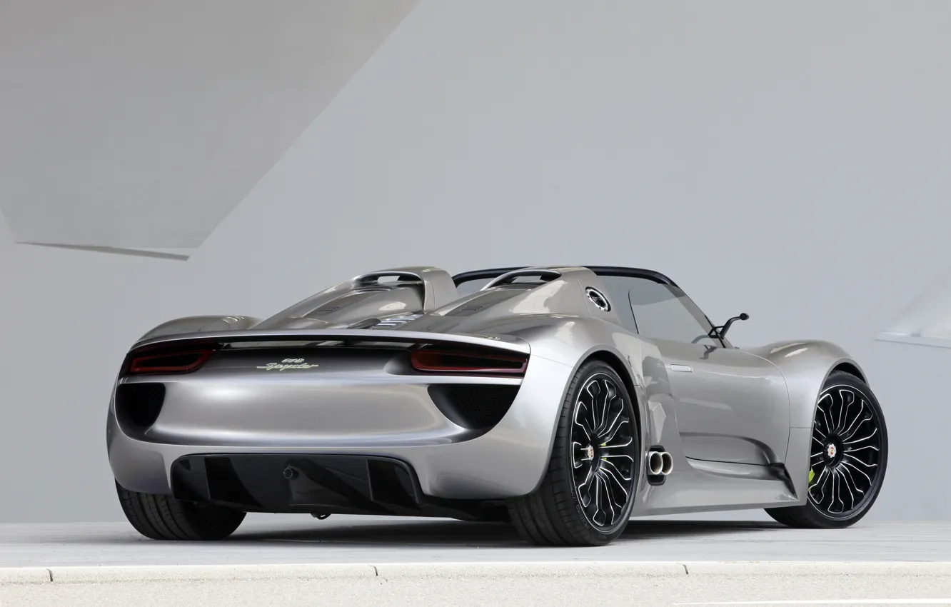 Photo wallpaper Porsche, 2010, Porsche, rear view, Porsche 918 Spyder Concept