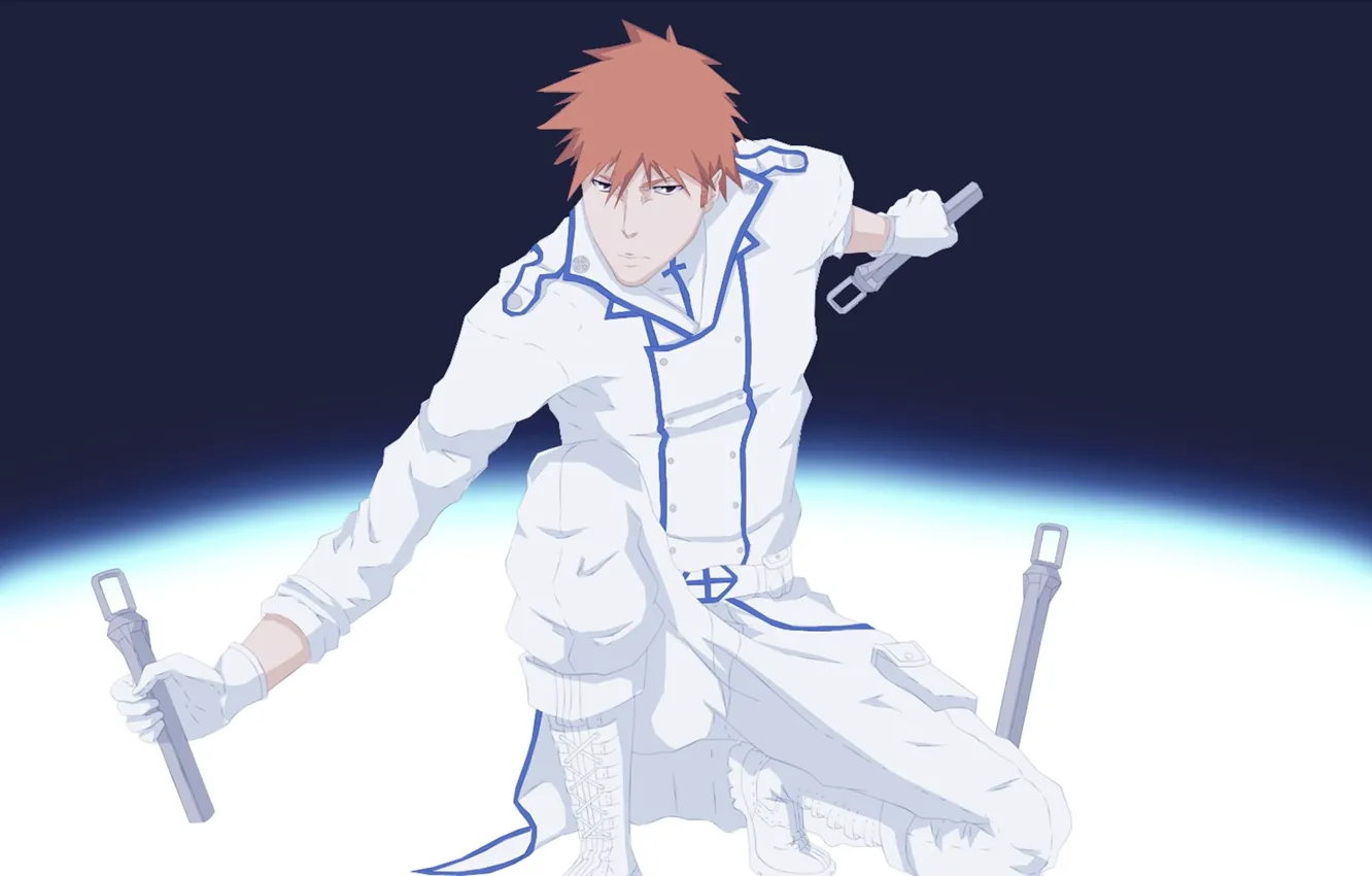 Photo wallpaper game, Bleach, soldier, anime, man, boy, Ichigo, transformation