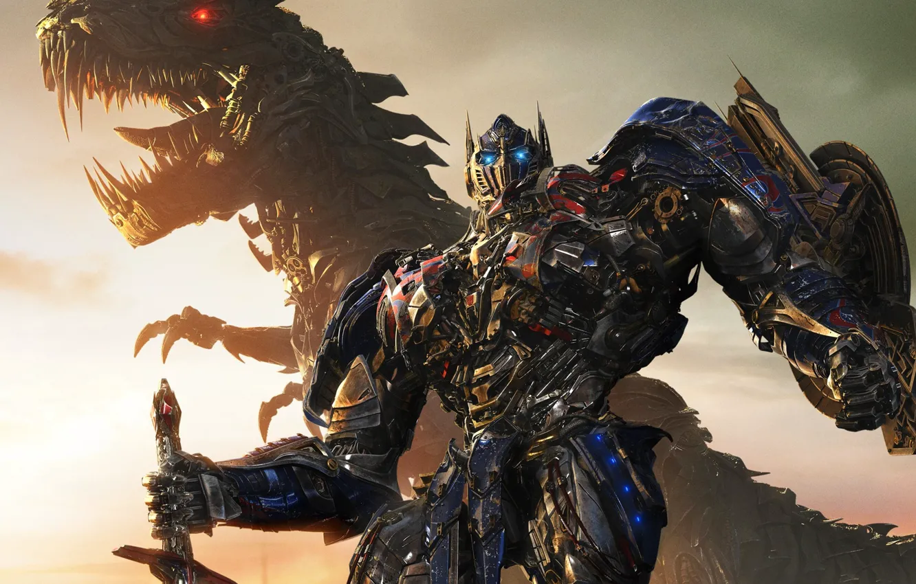 Photo wallpaper machine, dragon, dinosaur, Optimus Prime, Optimus Prime, Michael Bay, Michael Bay, The Autobots