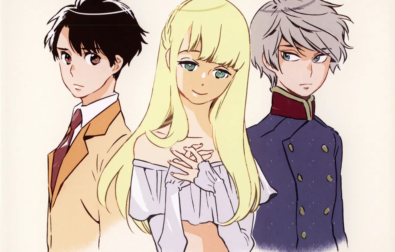 Photo wallpaper look, blonde, costume, guy, art, military uniform, Asseylum Vers Allusia, Aldnoah Zero