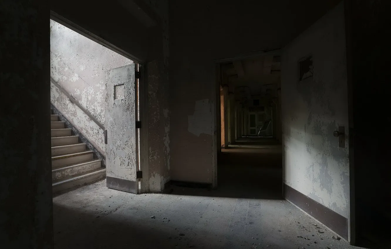 Photo wallpaper background, shadow, the door