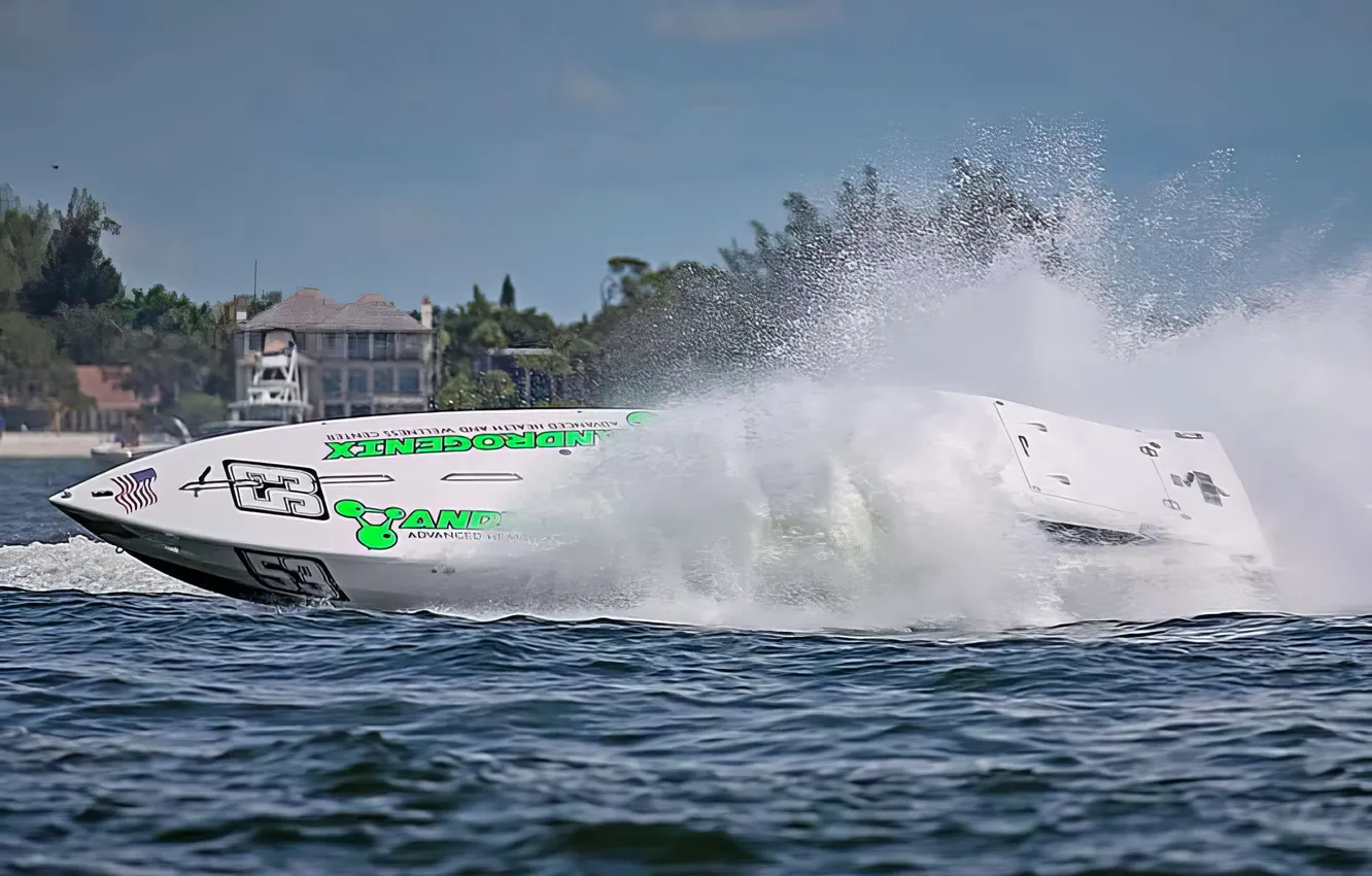 Photo wallpaper race, boat, speed