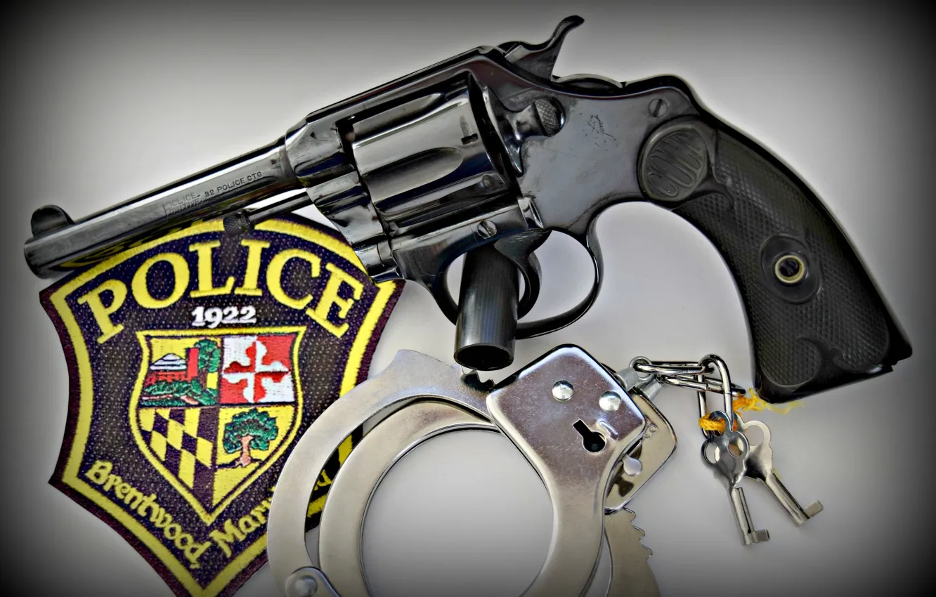 Photo wallpaper gun, weapons, handcuffs