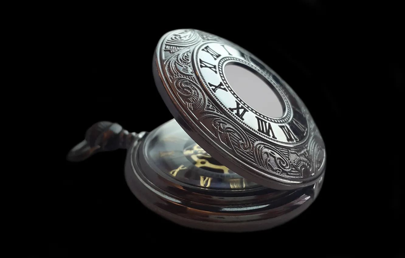 Photo wallpaper metal, old, close, money, time, antique, clock, movement