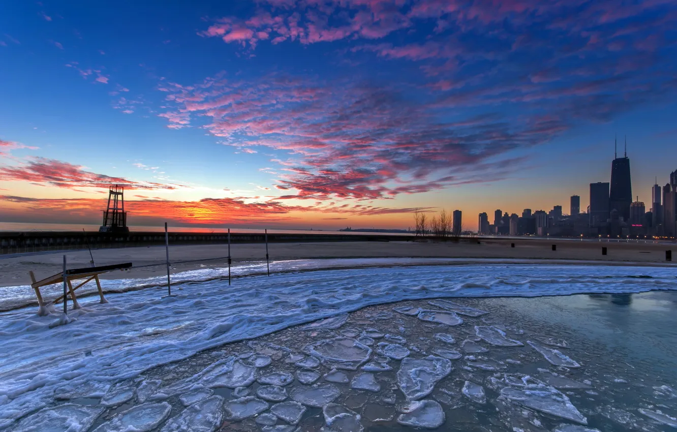 Photo wallpaper United States, Chicago, Illinois, Gold Coast