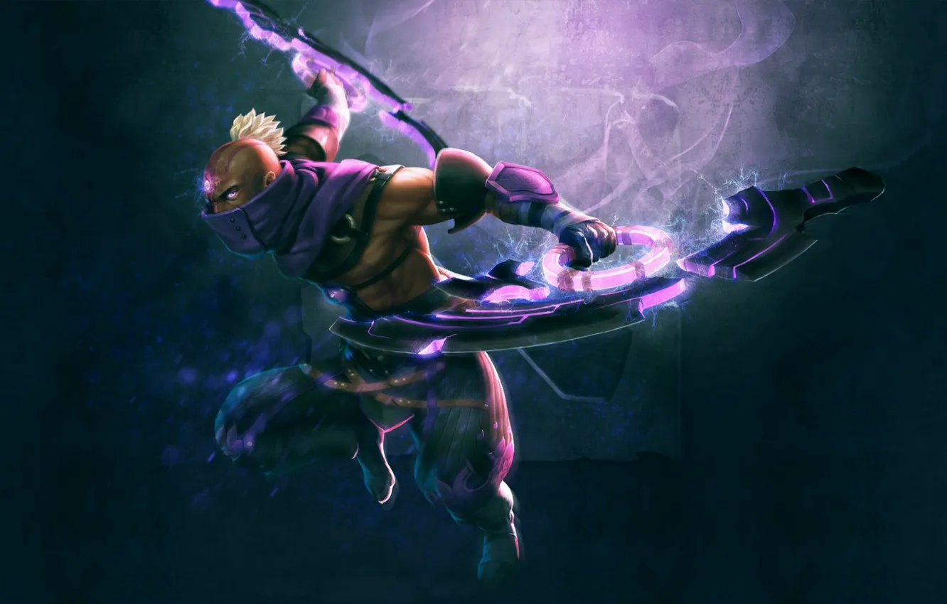 Photo wallpaper weapons, art, guy, dota 2, Anti-Mage
