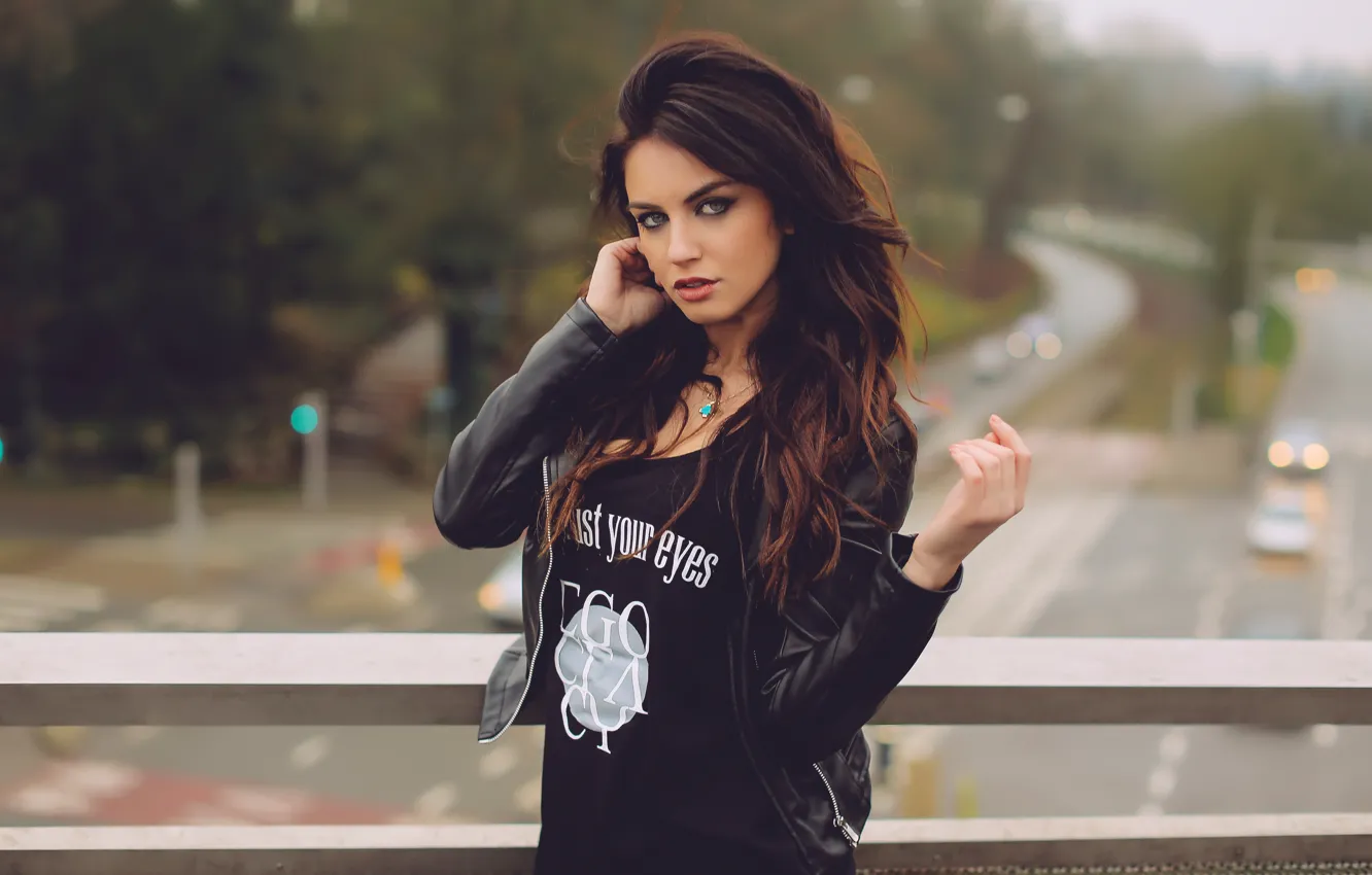 Photo wallpaper look, portrait, bokeh, Keep looking