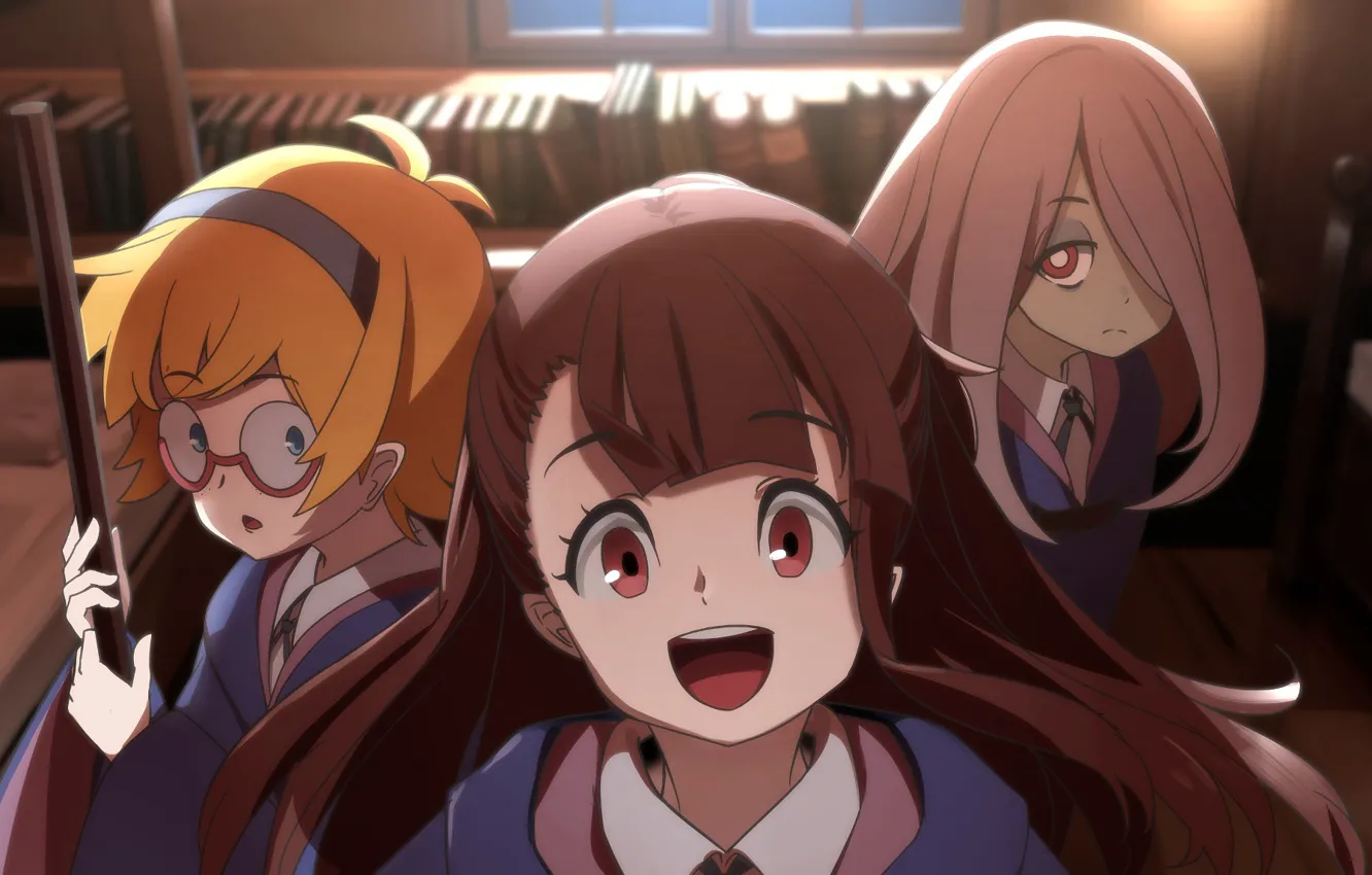 Photo wallpaper girl, hat, anime, book, asian, witch, japanese, oriental