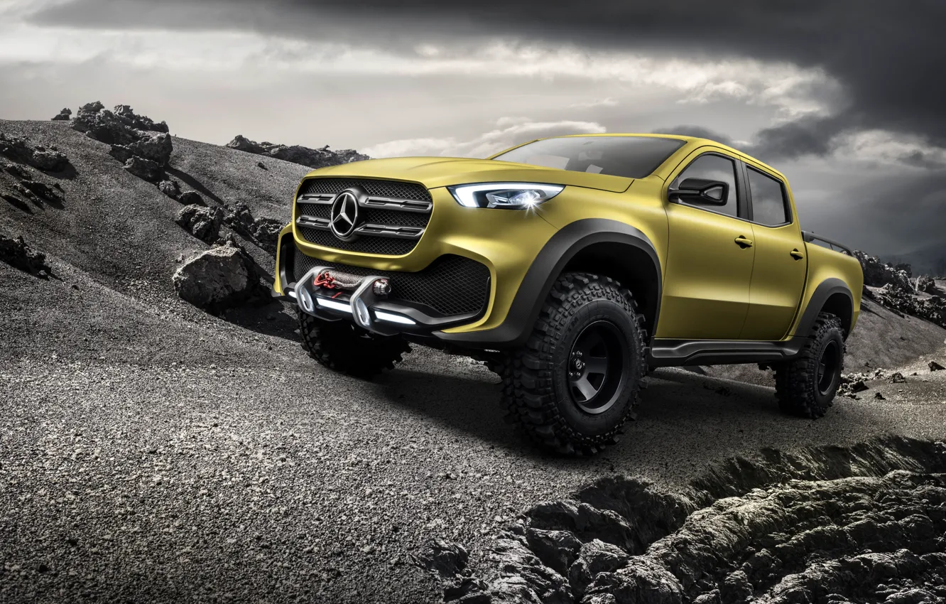 Photo wallpaper the concept, Mercedes - Benz, Mercedes Benz, 2016, X-Class, off-road pickup truck, Powerful Adventurer