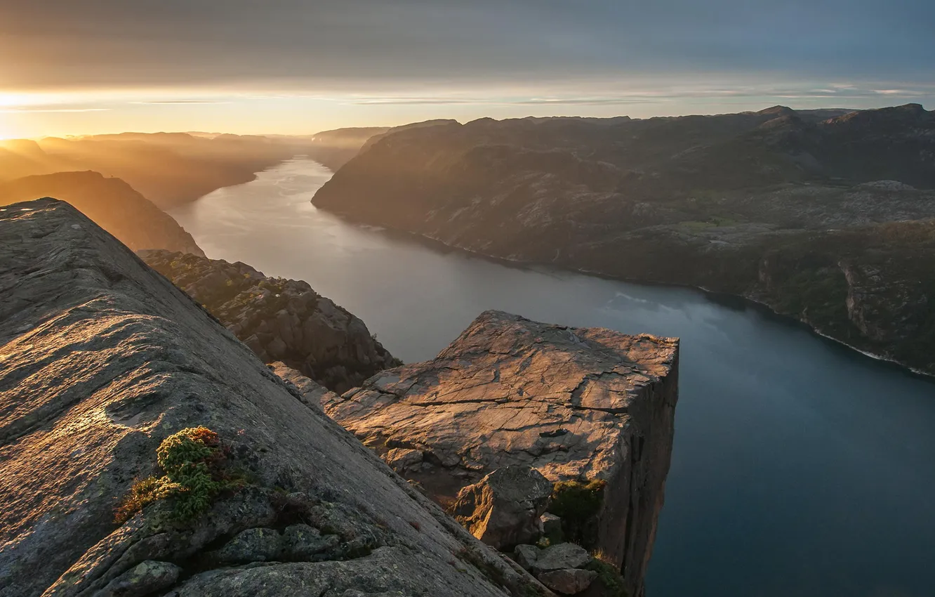 Photo wallpaper landscape, rocks, Norway, the fjord