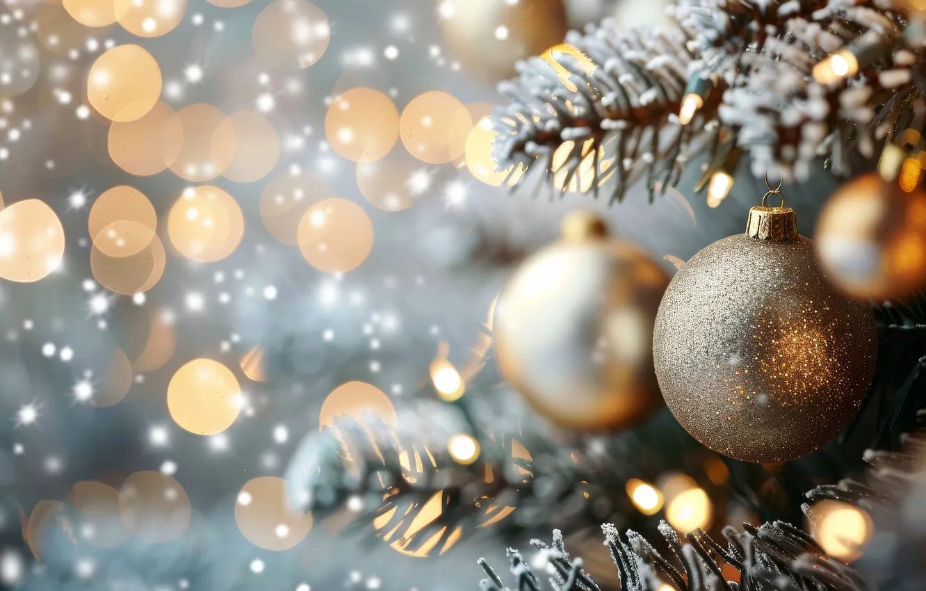 Photo wallpaper new year, Christmas, Christmas decorations