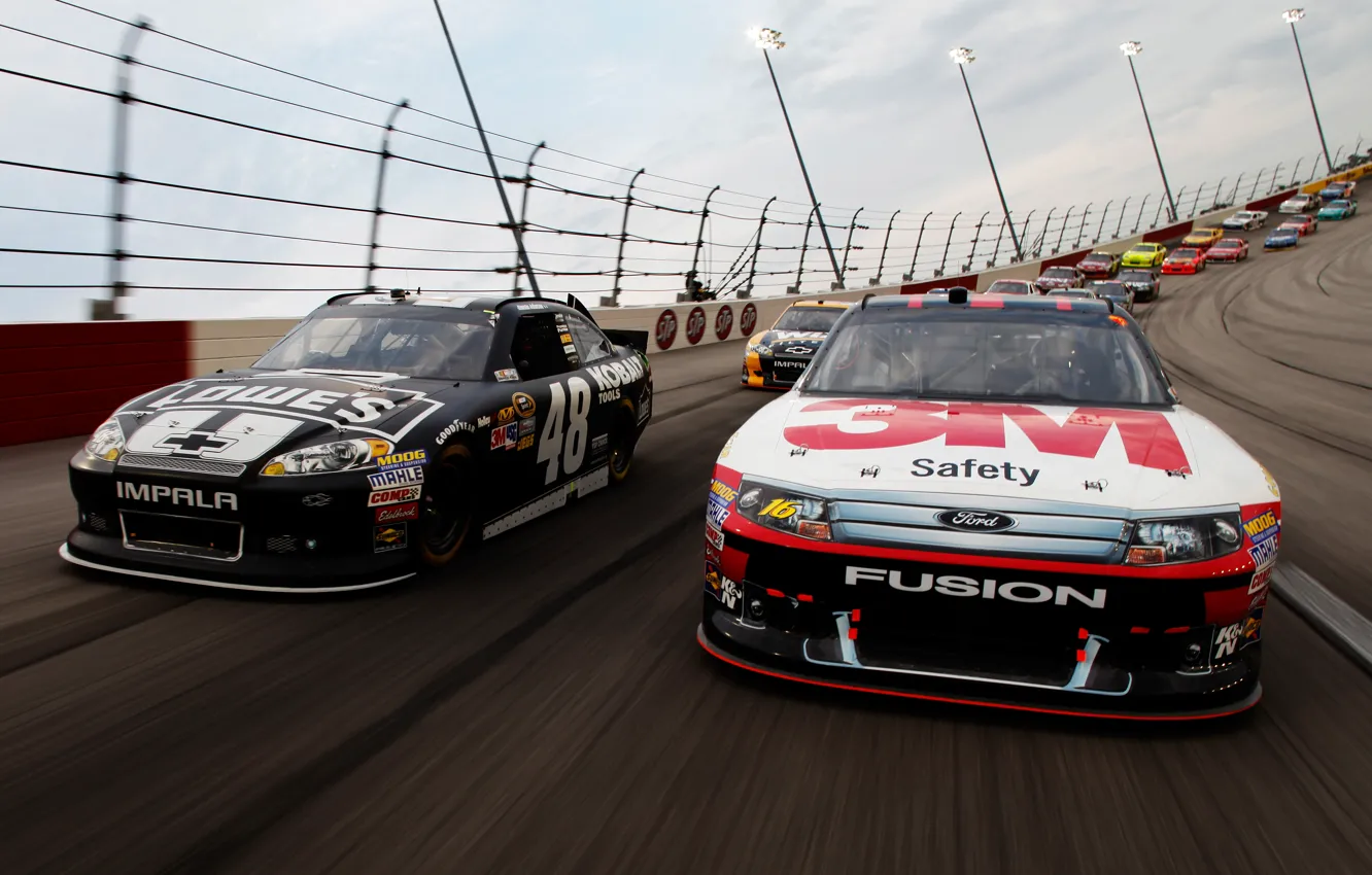 Wallpaper ford, chevrolet, greg, racing, drivers, spotlight, biffle