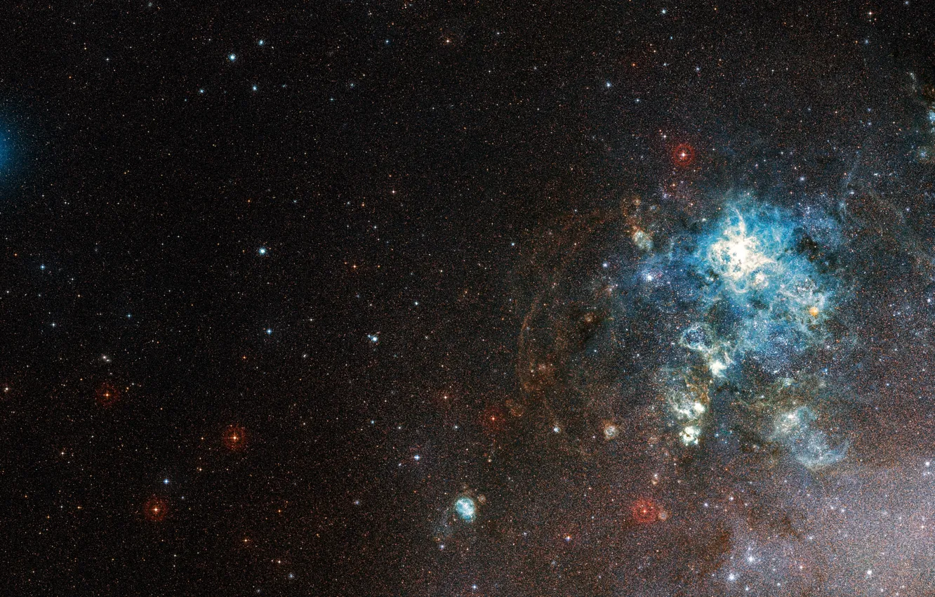 Photo wallpaper nebula, muse, LMC, DSS2, LHA 120-N 180B, Constellation Mensa