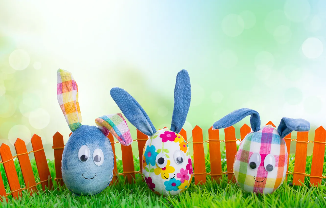 Photo wallpaper grass, eggs, spring, Easter, Easter
