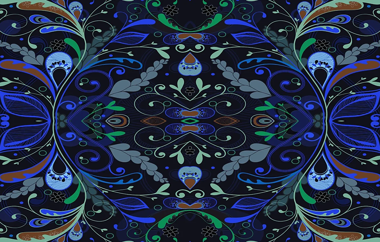 Photo wallpaper Blue, Pattern, Background