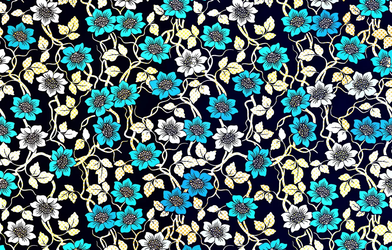 Photo wallpaper flowers, background, flower, texture, art, pattern