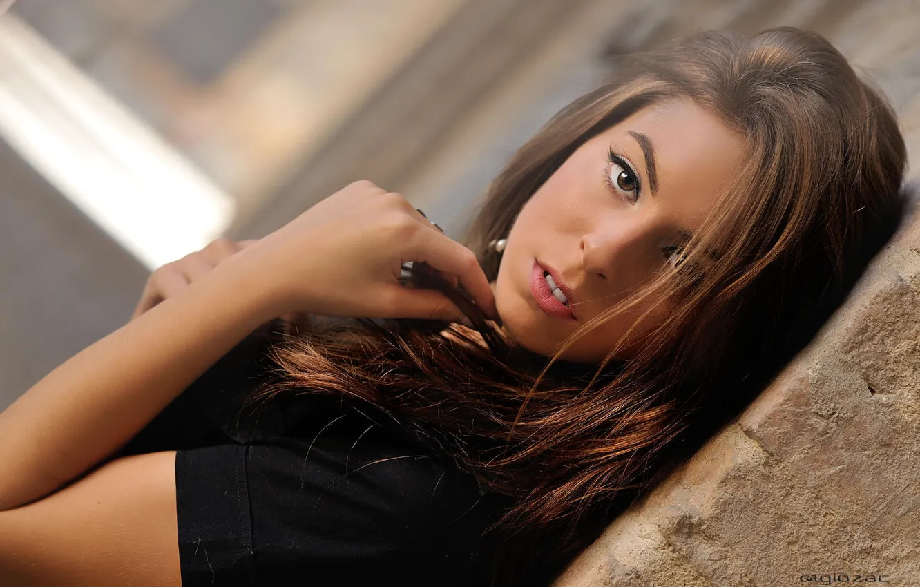 Photo wallpaper look, girl, lips, photographer, cute, face, Giovanni Zacche