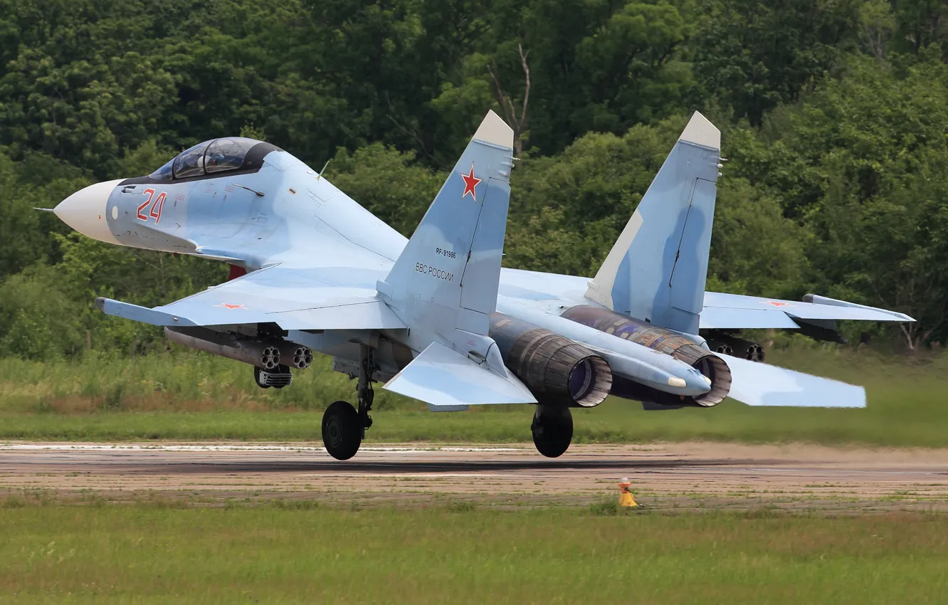 Photo wallpaper fighter, the airfield, the rise, Su-30CM
