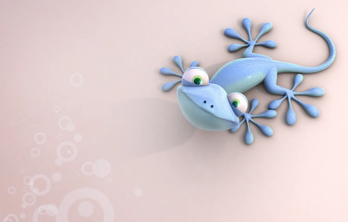 Photo wallpaper smile, lizard, looks, lizard