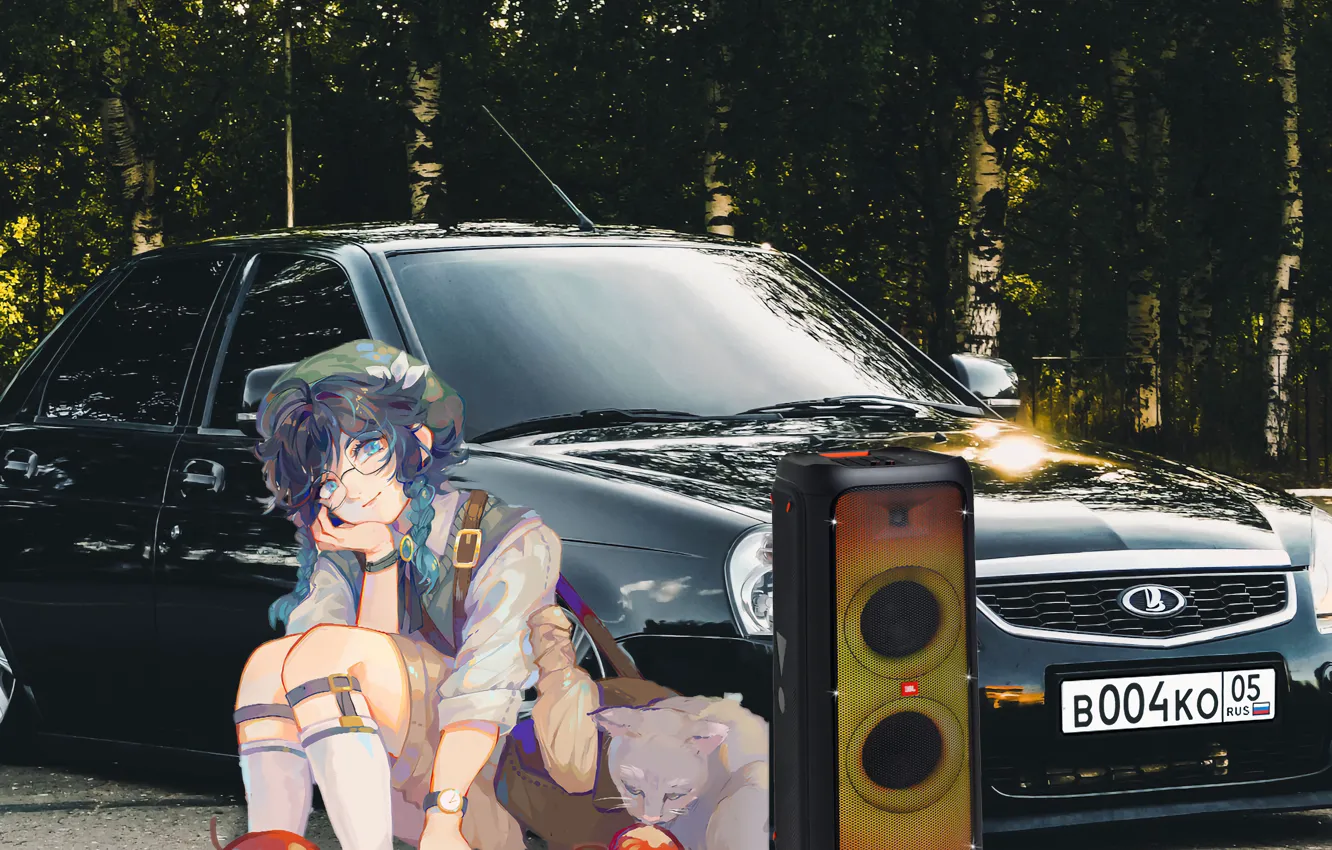 Photo wallpaper anime, Lada, LADA Priora, Prior, Genshin Impact, Twenty