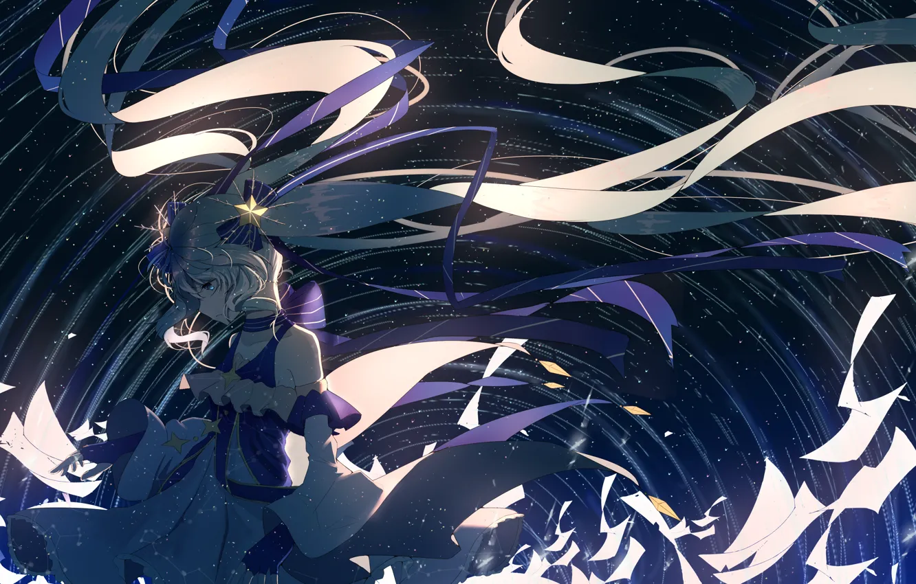 Photo wallpaper girl, hair, anime, art, vocaloid, hatsune miku, yuki miku
