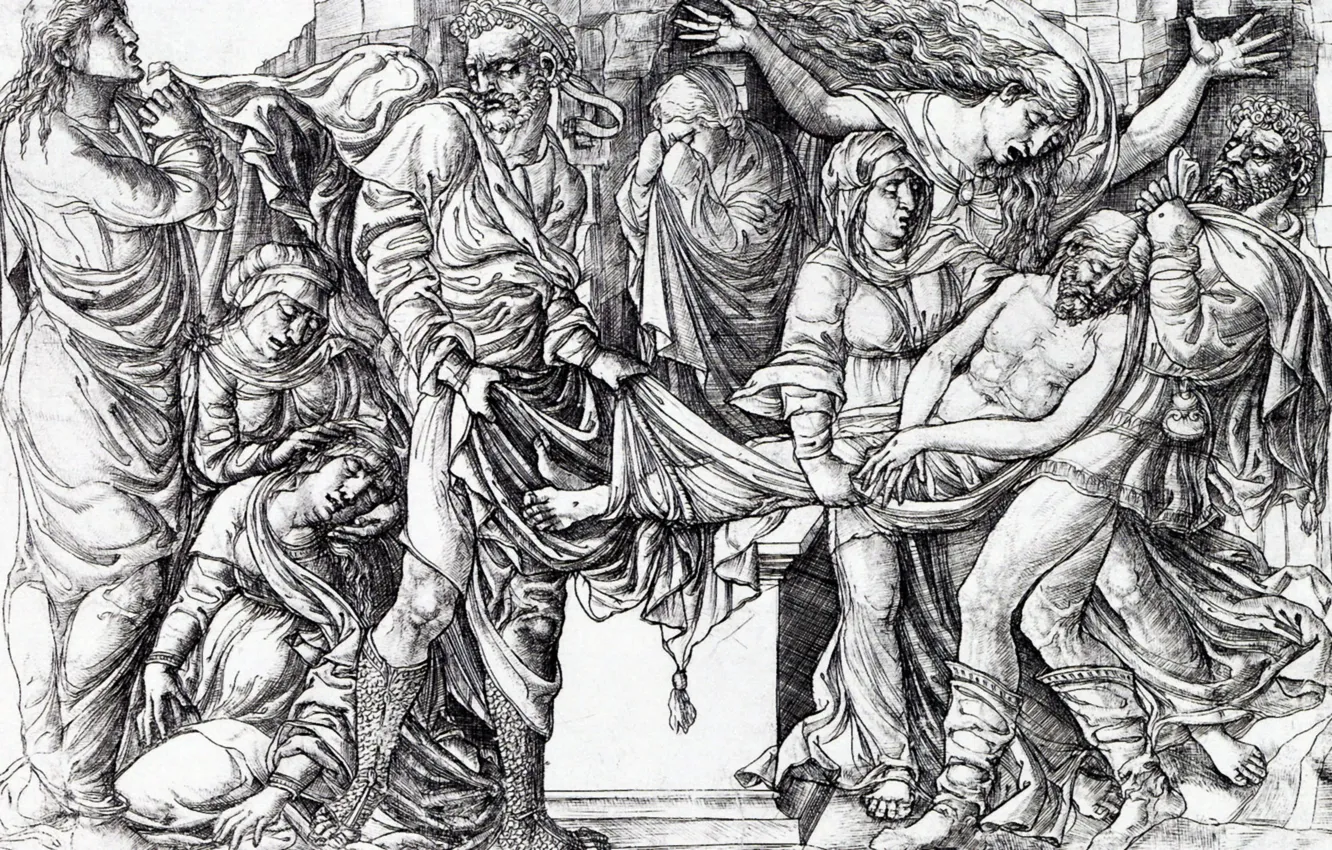 Photo wallpaper 1550, The Implementation of the, Jean Duvet, Tombeau Burin