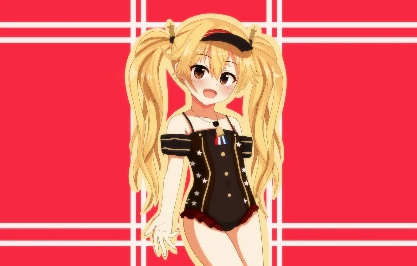 Photo wallpaper girl, long hair, brown eyes, anime, beautiful, twintails, pretty, attractive