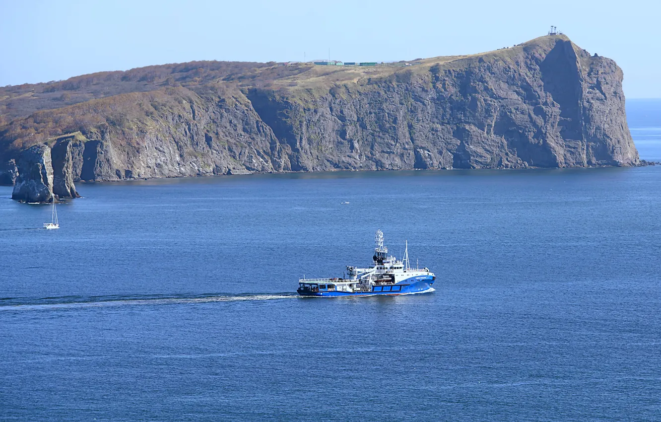 Photo wallpaper sea, the sky, ship, Avacha Bay