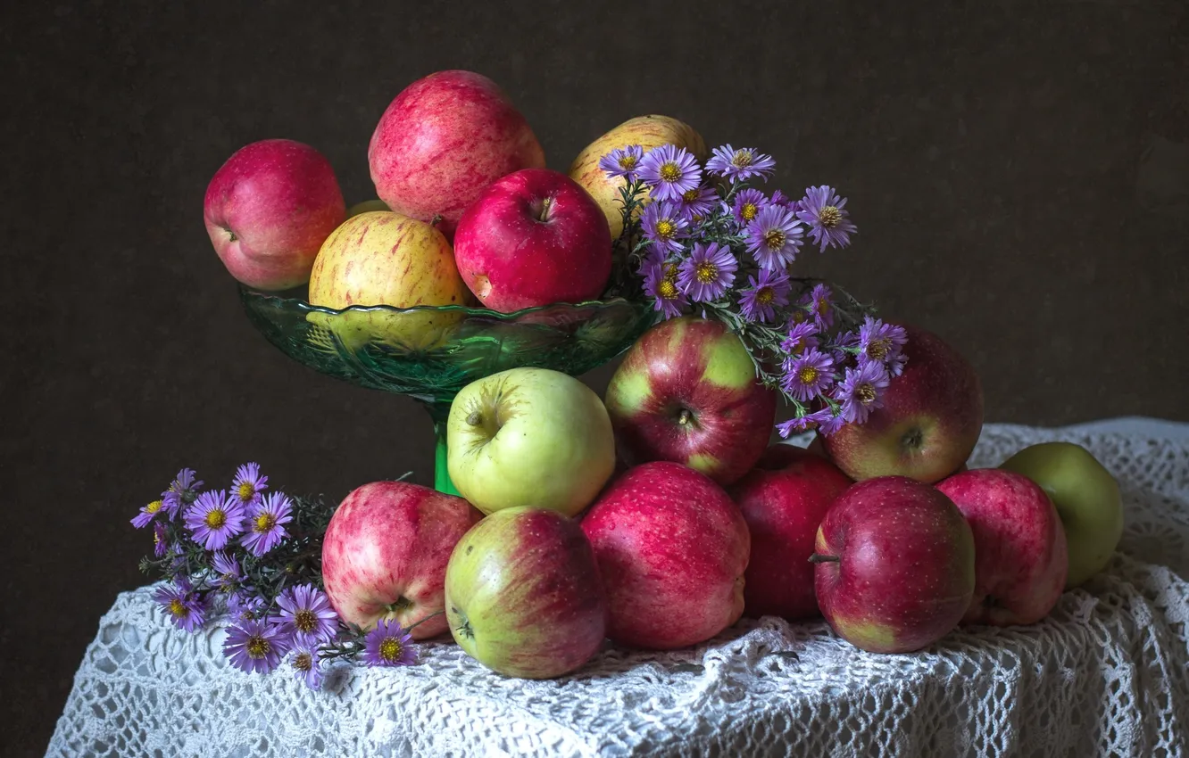 Photo wallpaper autumn, apples, fruit, Tatar Astra