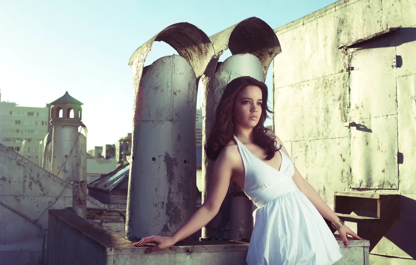 Photo wallpaper roof, girl, dress, photographer, girl, photography, photographer, Brian Storey