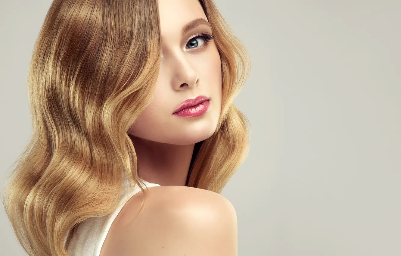 Photo wallpaper girl, makeup, hairstyle, girl, curls, model, Sofia Zhuravets'