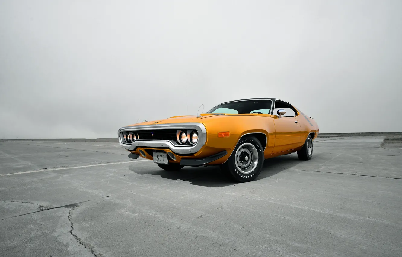 Photo wallpaper 1971, Plymouth, Plymouth, Road Runner, the road runner