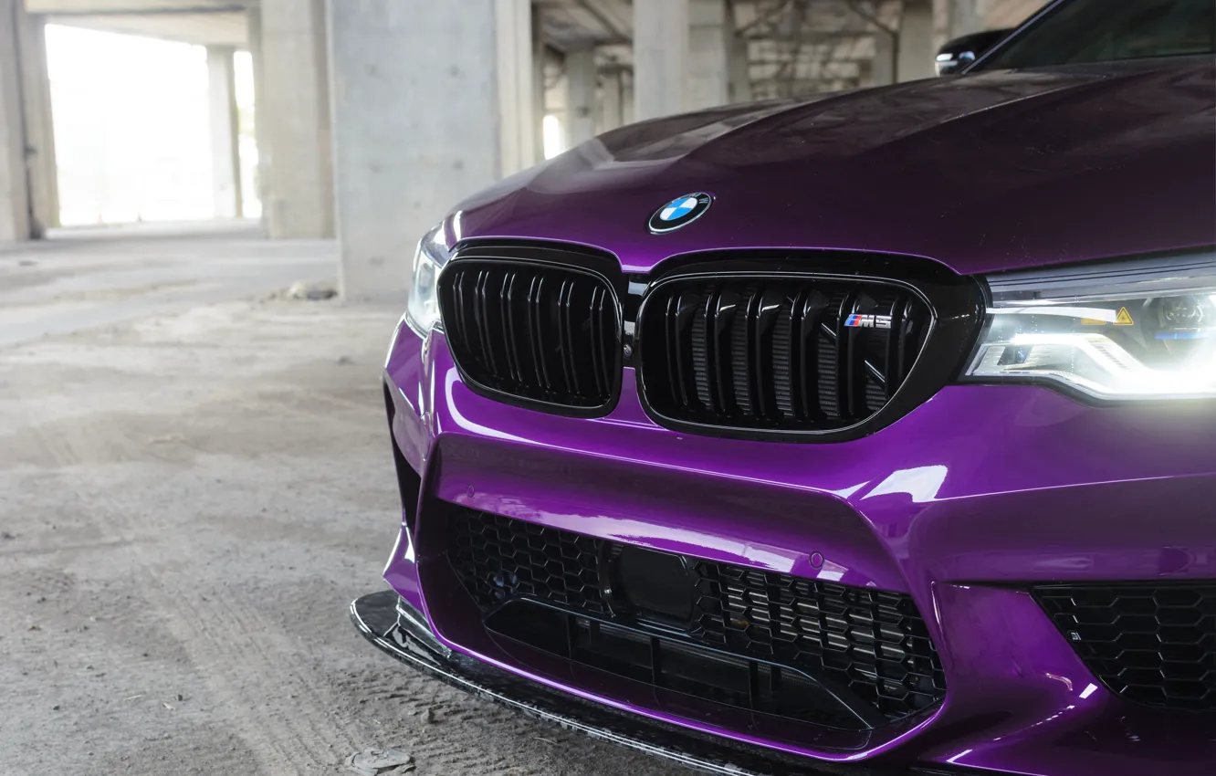 Photo wallpaper BMW, Purple, Front, F90