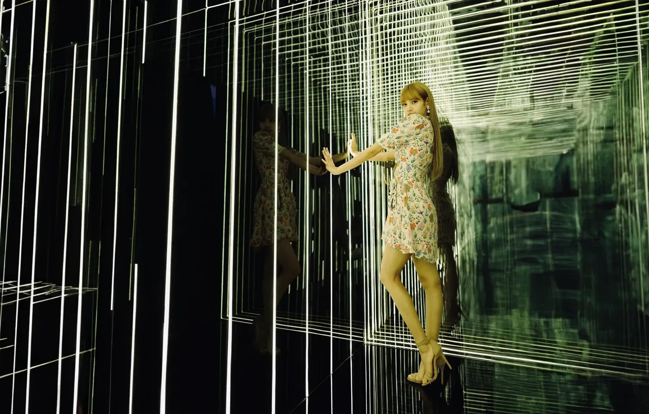 Photo wallpaper Wallpaper for desktop, Kpop, Blackpink, Lalisa Manoban, Fox Manoban, Lalisa Manoban, Thai singer, 2400x1350