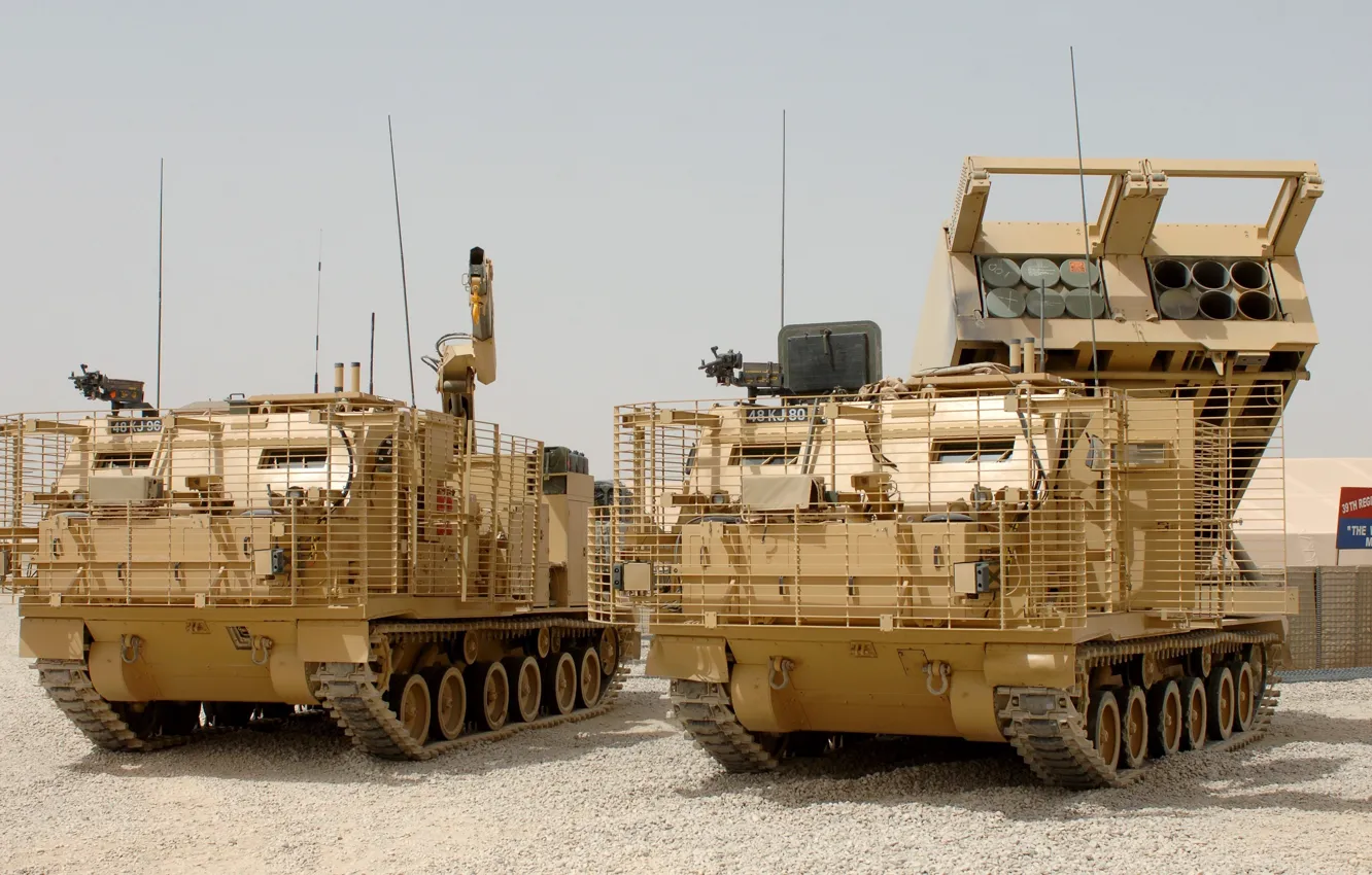 Photo wallpaper gun, weapon, machine gun, heavy weapon, MLRS, M270, M270 Multiple Launch Rocket System, US Amy