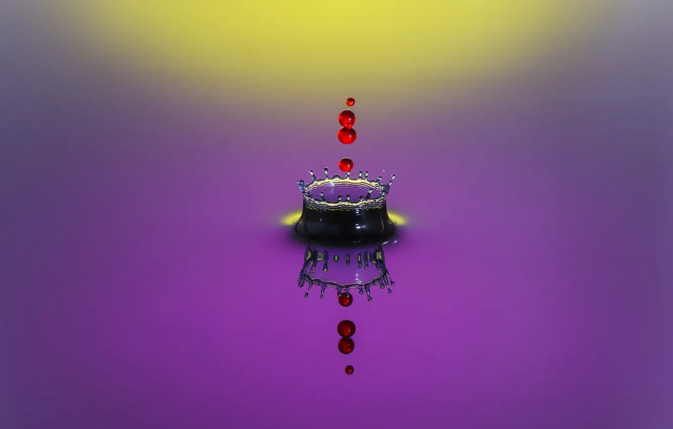 Photo wallpaper water, drops, squirt, color, splash, liquid