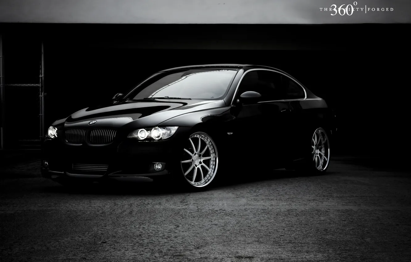 Photo wallpaper black, BMW, BMW, black, 360 three sixty forged