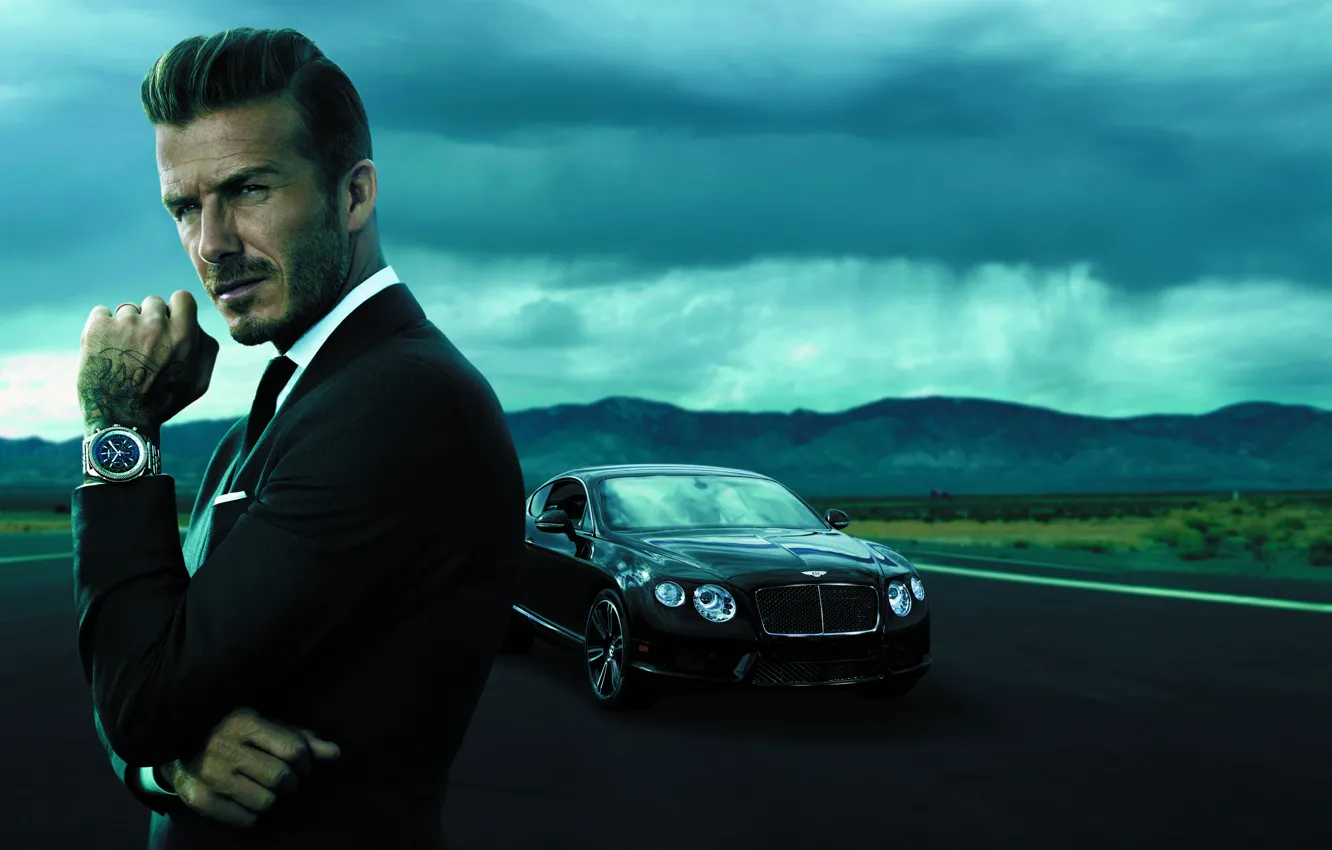 Photo wallpaper watch, Bentley, David Beckham, David Beckham, Breitling, Breitling for